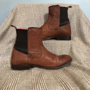 Frye Women's Whiskey Brown Molly Gore Short Boot Size 10 M, EUC